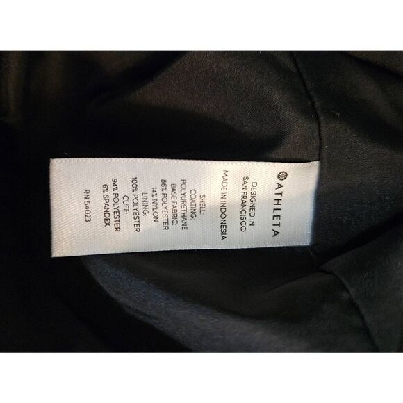 Athleta black spring/fall hooded mid length jacket. Size XS. - Picture 4 of 4